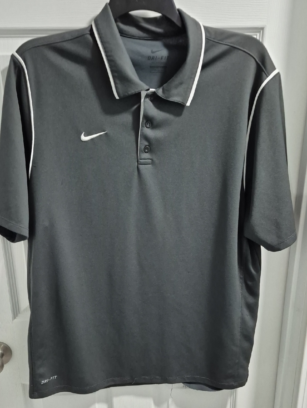 Nike Charchcoal Polo Shirt with White Trim